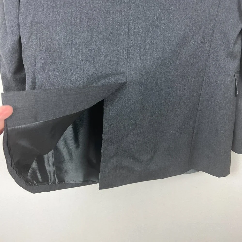 Banana Republic Blazer Jacket Mens 40S Gray Lanificio Wool Modern Fit Sport Coat
